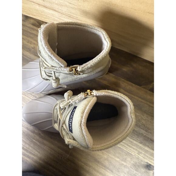 Sperry Ivory, Saltwater Wool Duck Boots Women's Size 7 Waterproof Rubber - Picture 5 of 8